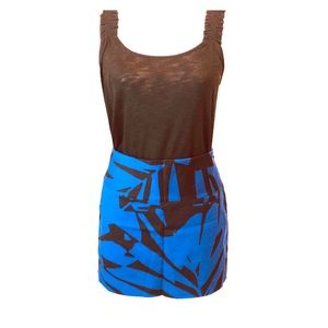 Blue and black mini skirt, size 8